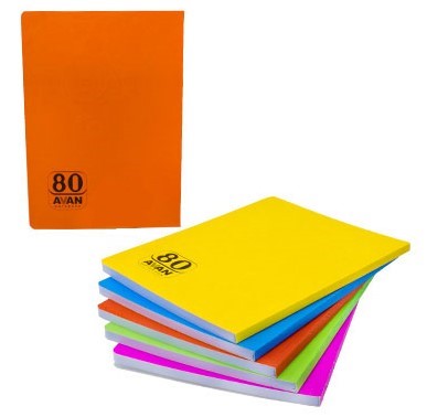 دفتر 80 برگ ته چسب رنگی آوان