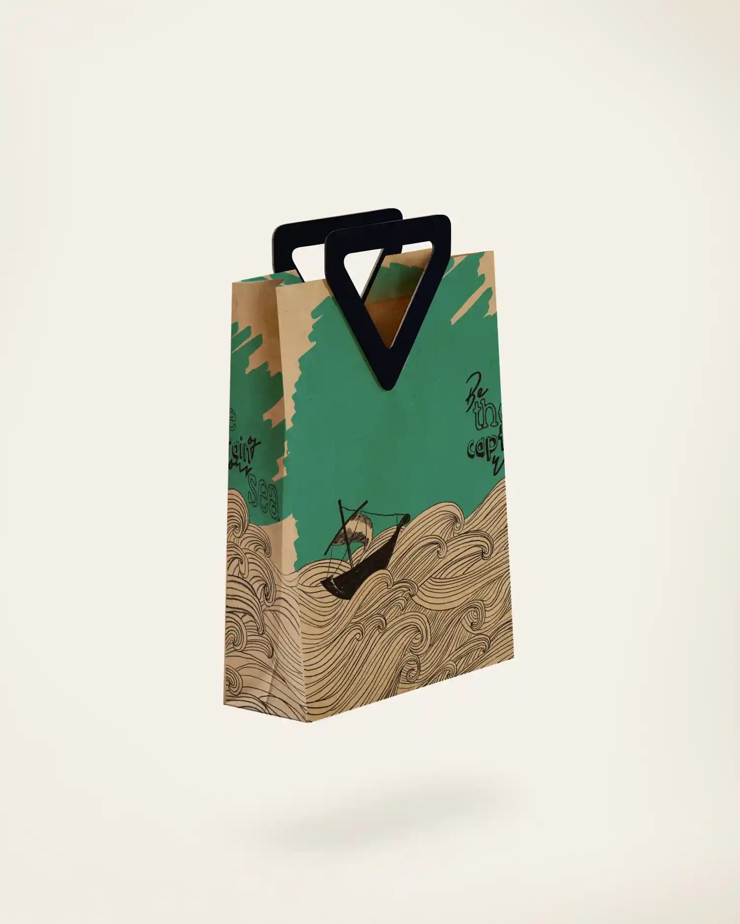 KRAFT BAG بگ دسته دار کرافت سایز دو 2021102070