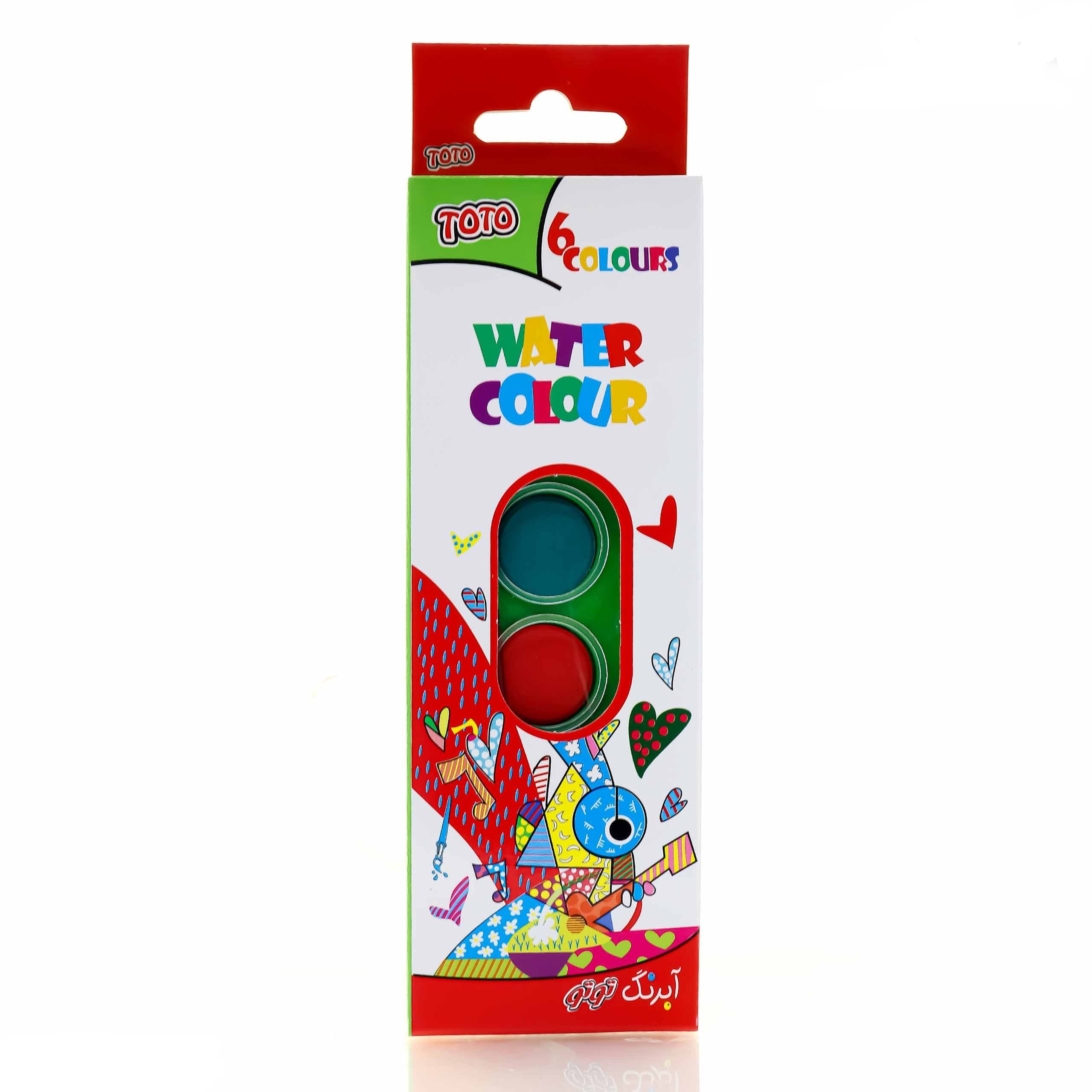 آبرنگ 6 رنگ توتو TOTO