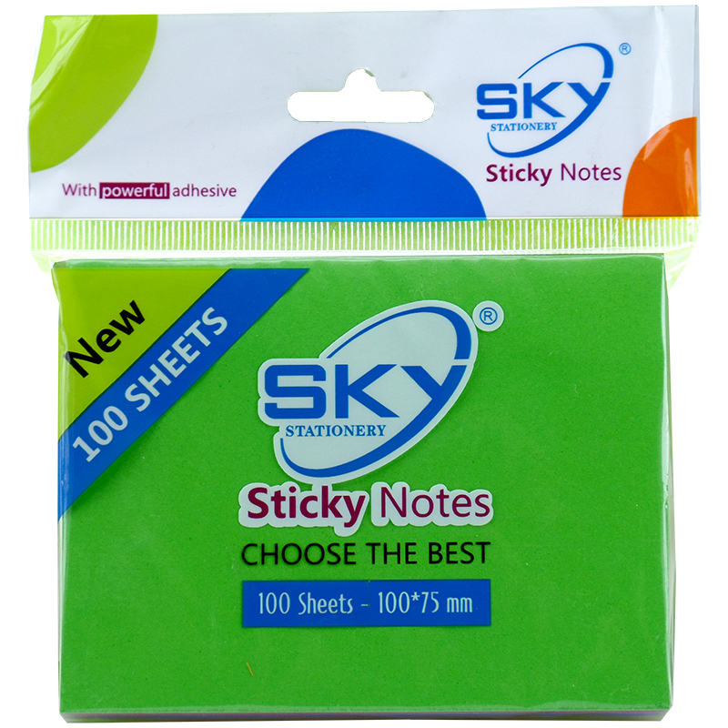 استیک نوت اسکای 100*76  100 برگ SKY